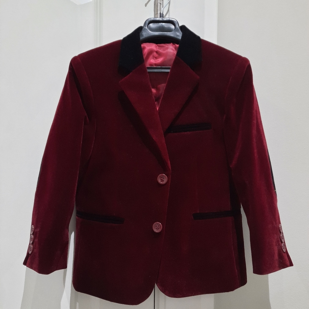 4T Fine velvet blazer jacket